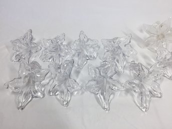 Lot Of Glass Flower Display Pieces