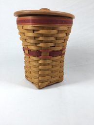Longaberger Snapdragon Basket And Ceramic Tag