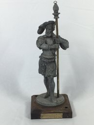 Small Cast Metal Sculpture- On Pedestal/ Franklin Elec. Co