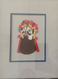 Framed Chinese Opera Mask Paper Cut