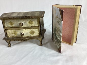 Cute Vintage Styled Jewelry Box And Hiding Place Book (See Photos)