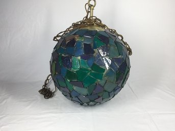 Stained Glass Chain Vintage Hanging Lamp