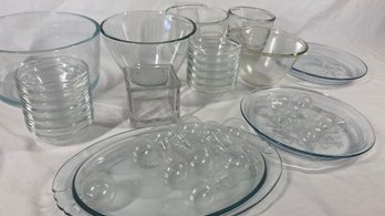 Lot Of Detailed Glass Dishware