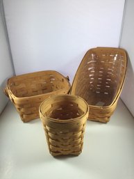 *Trio Of Longaberger Baskets