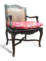 *Another Vintage Black Cane French Chair WRed Cushion* Please Note Separate Pick Up Location