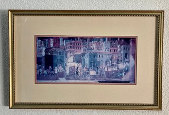 Framed Print- Allegory And Effects Of Good Government In The City- Ambrogio Lorenzetti