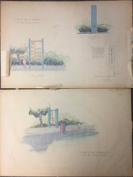 1950s Architectural Drawings By Robert Thompson (2 Drawings)