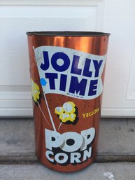 Vintage Jolly Time Popcorn Metal Container