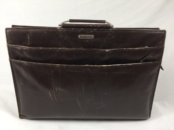 Worn Distressed Vintage Samsonite Leather Bag