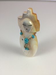 Zuni Fetish White Carved Figurine