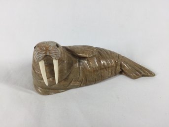 Small Carved Walrus Sculpture