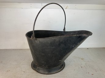 Antique Metal Black Coal Bucket