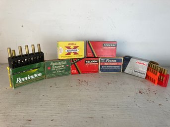 Collection Of Mostly Empty Vintage Ammunition Boxes