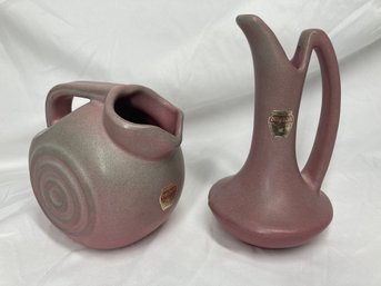 Pair Of Vintage Niloak Pottery Pieces