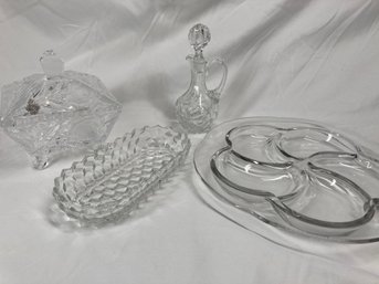 Collection Of Decorative Cut Glass & Crystal Serving Dishes