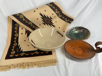 Collection Of Decor Items Featuring 6 Foot Long Southwestern Runner