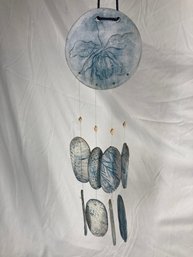 Artisan Made Light Blue Botanical Wind Chime