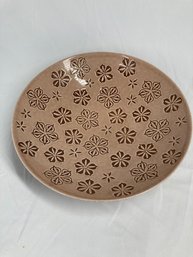 Vintage Stamped Brown Ceramic Platter