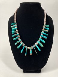 Vintage Turquoise Fringe Necklace