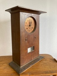 Beautiful Turn Of The Century Wooden Clock, Needs Work