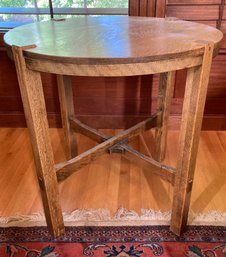 Antique Round Hardwood Table