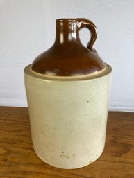 One Foot Tall Two-tone Antique Ceramic Jug