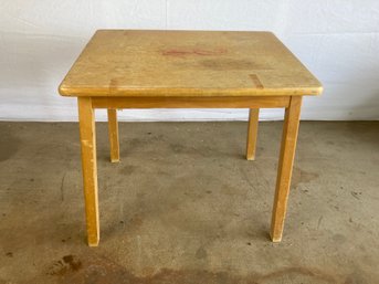 Vintage Wooden Childrens Craft Table With Removable Legs