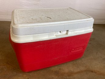 Big Red Rubbermaid Cooler