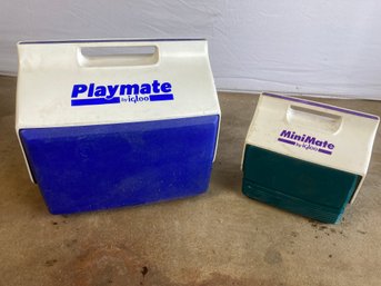 Playmate & Mini Mate Igloo Coolers (both Need Cleaning See Photos)