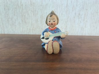 Goebel Figurine- 'joyful' Girl Playing A Guitar