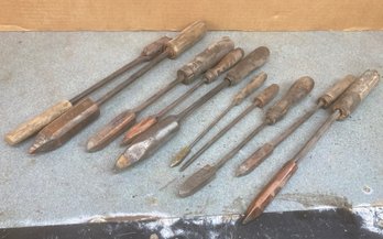 Collection Of Big Antique Soldering Irons