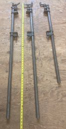 Two 4 Foot And One 3 Foot Wood Clamps