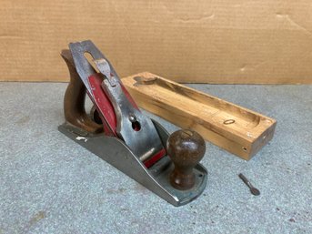 Nice 8 Inch Hand Planer In Protective Wood Case