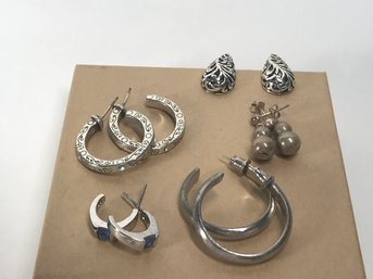 Mix Of Silver Post Earrings