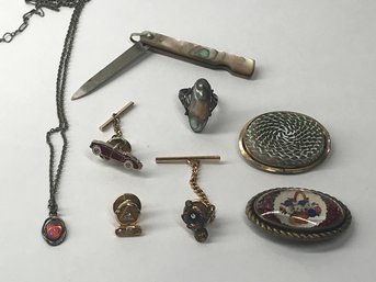 Fun Cluster Of Vintage Jewelry Items