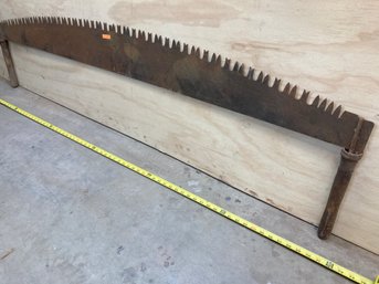 Antique 66 In Two Man Crosscut Saw