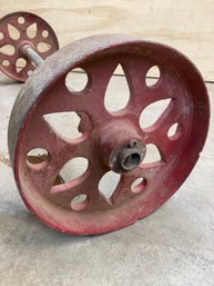 Red Antique Cast Iron Wheels For Hit Or Miss Engine