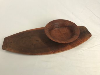 Unique Artisan Handmade Wood Bowl & Tray