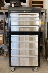 Lightly Used/ Near New Locking Steel Glide Brand 27 In 8 Drawer Tool Chest And Cabinet Set On Casters