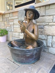 Gordon Snidow Bronze Sculpture It Takes More Than A Hat To Make A Cowboy
