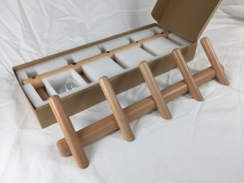 Pair Of New In The Box, Matching Wooden, Low Profile, Coat Hangers