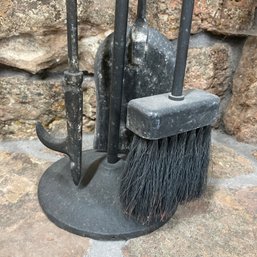 Metal Fireplace Tools With Rack