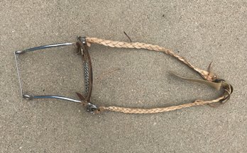 Wire Mouthpiece Horse Bit With Braided Leather