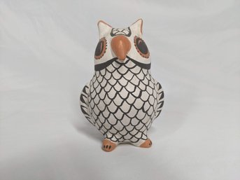 Artist Signed Ceramic Owl