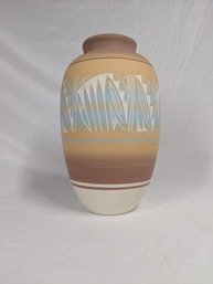 Signed 9 Inch Tall Ceramic Vase