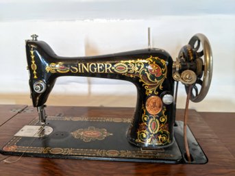Beautifully Painted Antique Singer Number 66 Sewing Machine