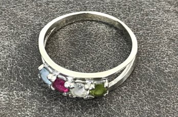 Multi Color Gemstone Ring - Stamped 10K FJG