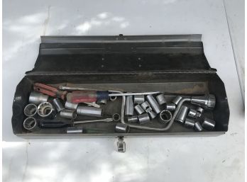 Craftsman Toolbox With Miscellaneous Sockets And Screwdrivers