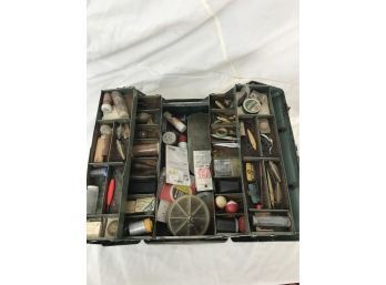 Vintage Tackle Box Full Of Trout Lures And Boxes Of Flies