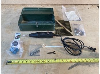 CRAFTSMAN Rotary Tool - Variable Speed 5,000-30,000 R.P.M. Double Insulated In Cool Vintage Metal Case